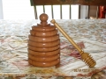 Cherry beehive box and honey server